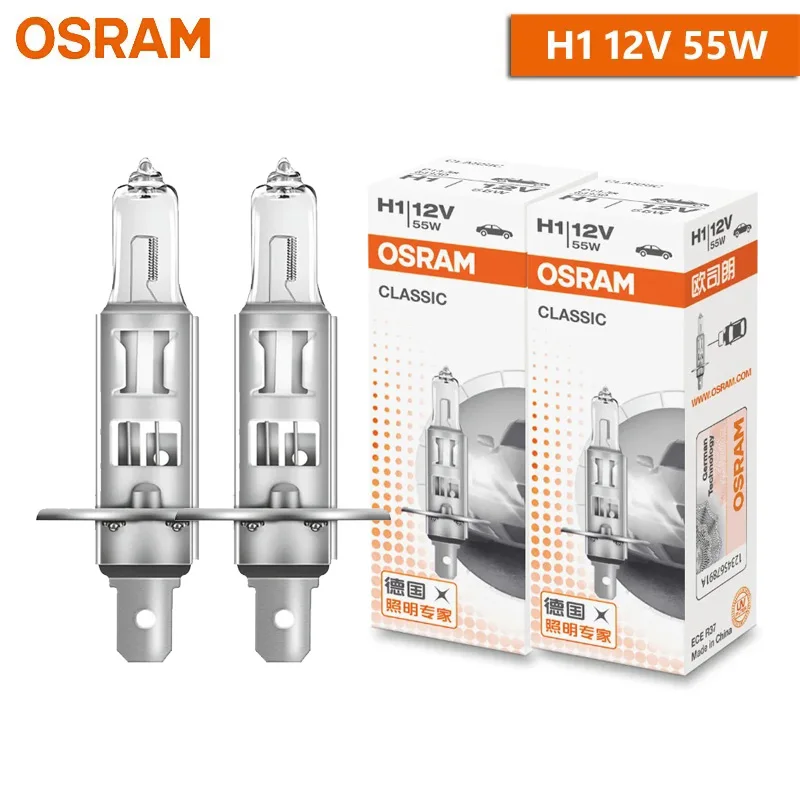 Osram 2 Stuks H1 H4 H3 H7 12V Auto Halogeen Koplamp Standaard Lampen 3200K Originele Lampen Auto Grootlicht Mistlampen, Paar