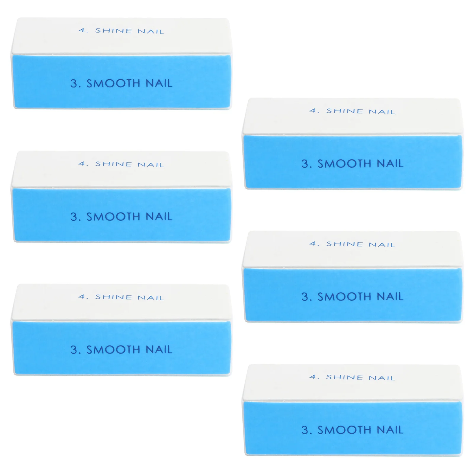 Blocos de buffer de lixa de unha, 6 peças, material de esponja, 4 lados, polidor de unhas, ferramentas de manicure, adequado para uso profissional doméstico