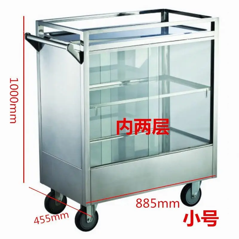 Тележка из нержавеющей стали, киоск для закусок, тележка для завтрака, витрина
