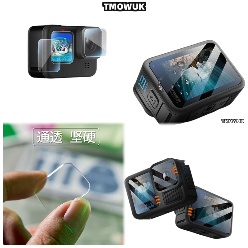

For GoPro Hero 13 – 9H HD Scratch Resistant Tempered Glass Protector Set – Screen & Lens Full Protection – Shatterproof & Bubble