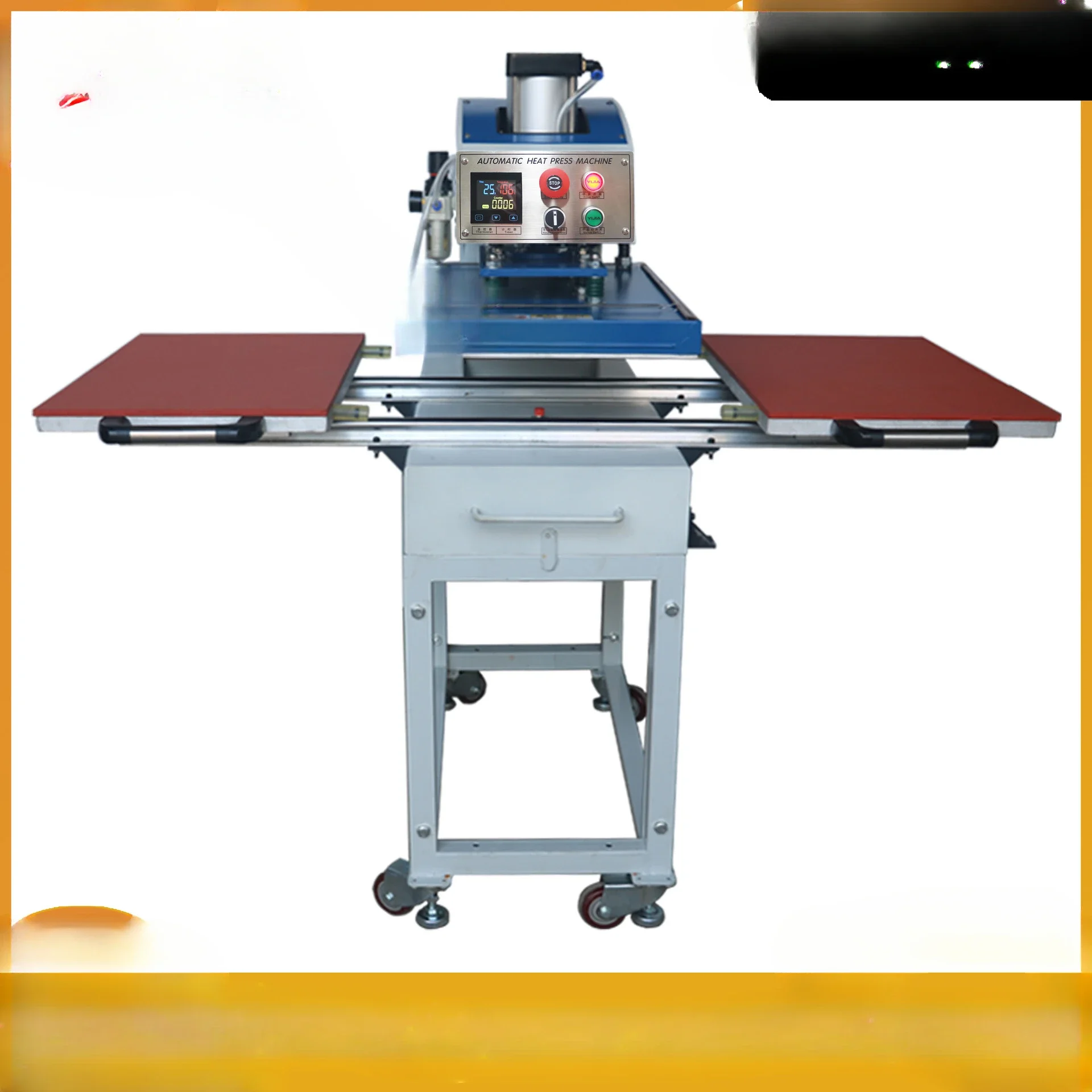 40*60cm pneumatic t-shirt printing machine automatic insole label heat transfer machine