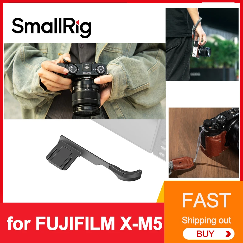 Uchwyt na kciuk Smallrig do aparatu FUJIFILM X-M5 4878 Skórzany zestaw półetui do aparatu FUJIFILM X-M5 4880 Uniwersalny pleciony pasek na ramię