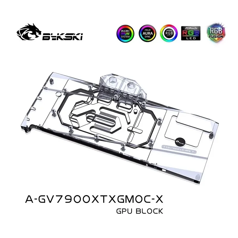 Bykski A-GV7900XTXGMOC-X Water Block Use for Gigabyte AMD Radeon RX 7900 XTX Gaming OC GPU Card /Copper Cooler Radiator RGB AURA