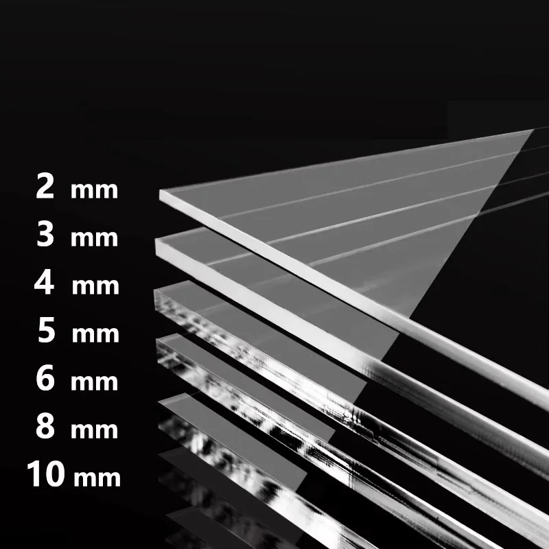 Acrylic Sheet Board, Organic Glass, Polymethyl Methacrylate, 2mm, 4mm, 5mm Thickness, 300*400mm, 2 PCs/Lot