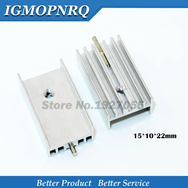 10pcs white Aluminum Heatsink Radiator 15*10*22mm With Needle Transistor TO-220 For TO220 new