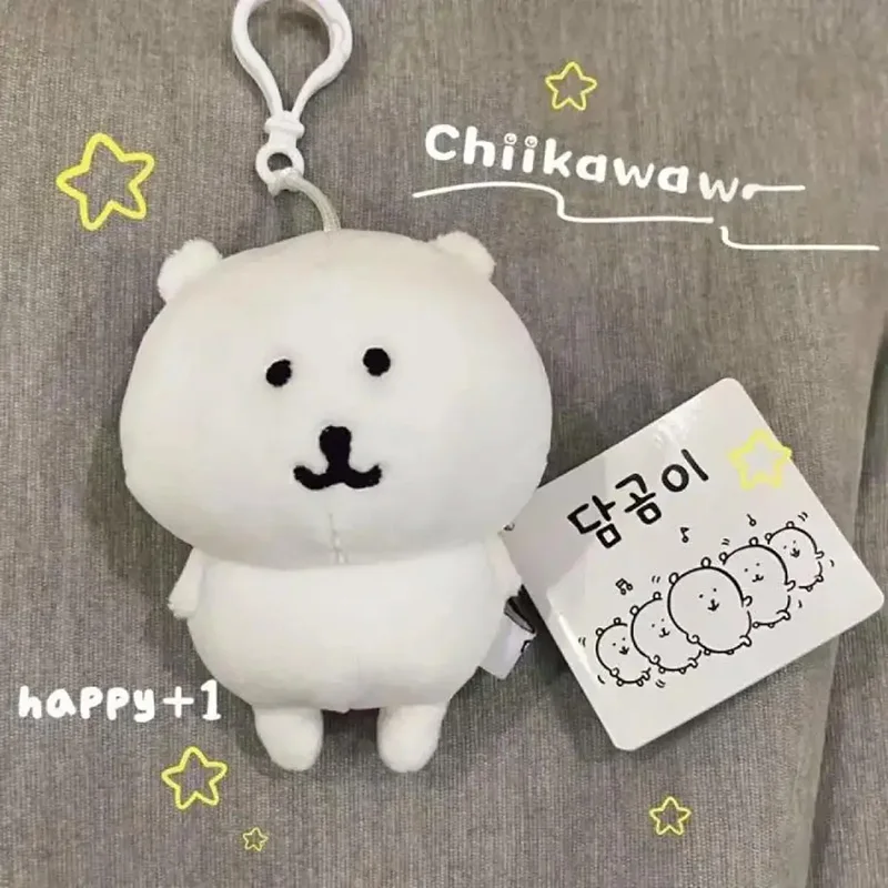 Lindo llavero de oso autoadhesivo, adorno colgante, muñeca de dibujos animados Kawaii para bolsos, mochila, llaves de coche, Idea de regalo divertida