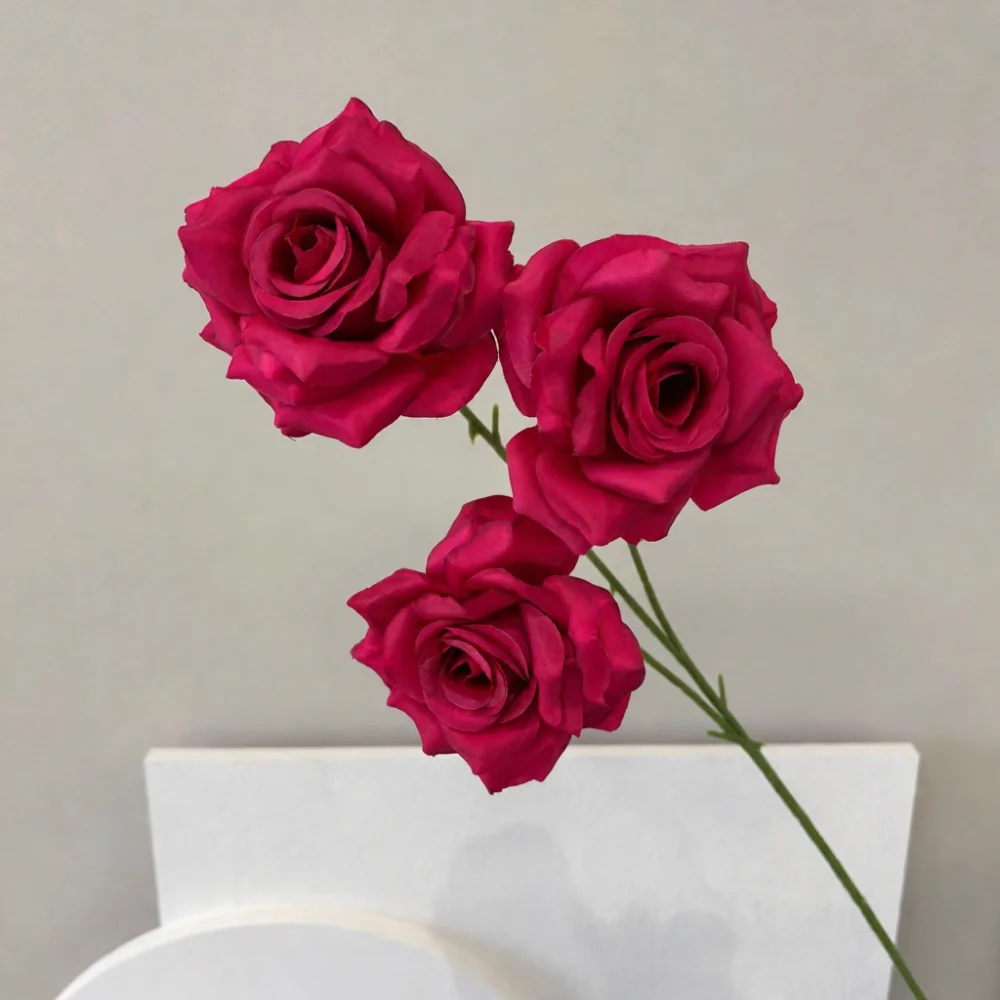 High Quality Silk Gradient Rose Floral Row For Wedding Festival Decoration Photography Studio Ornament Table Decor
