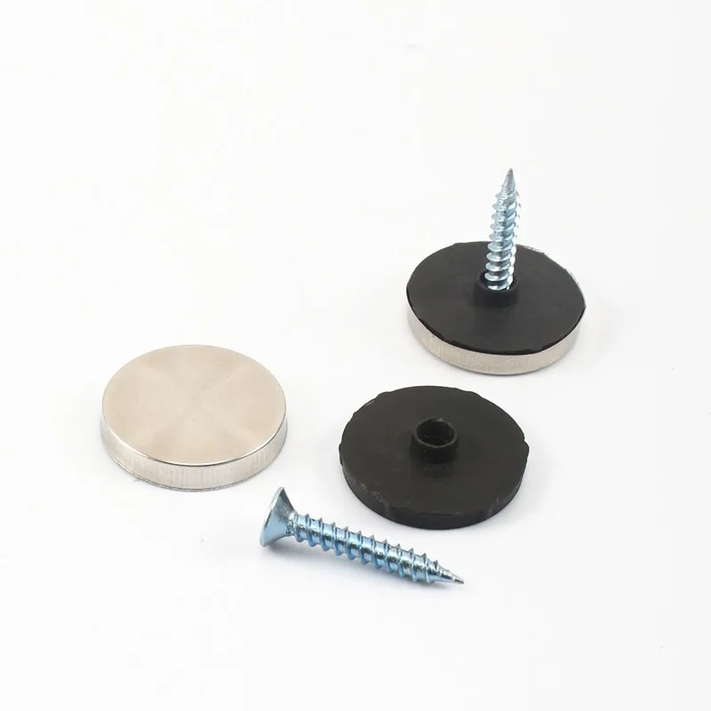 8 Sets Mirror Fasteners Nails Screws Stainless Steel Cap Cover Decorative Screw Nail Advertising Glass Screws 30mm Hardware Tool