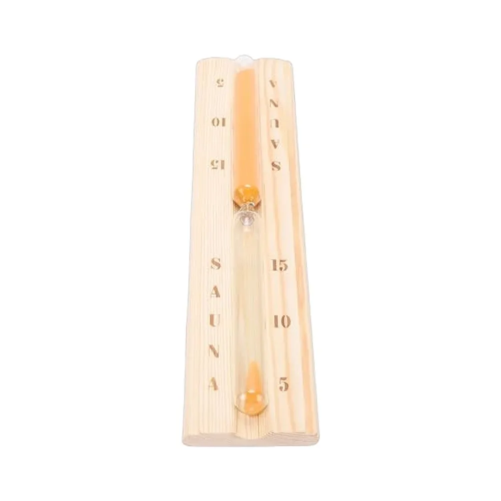 15-Minute Hourglass Timer for Sauna with Rotating Design and Harmonized Aesthetics for Cedar and Minimalist Interiors