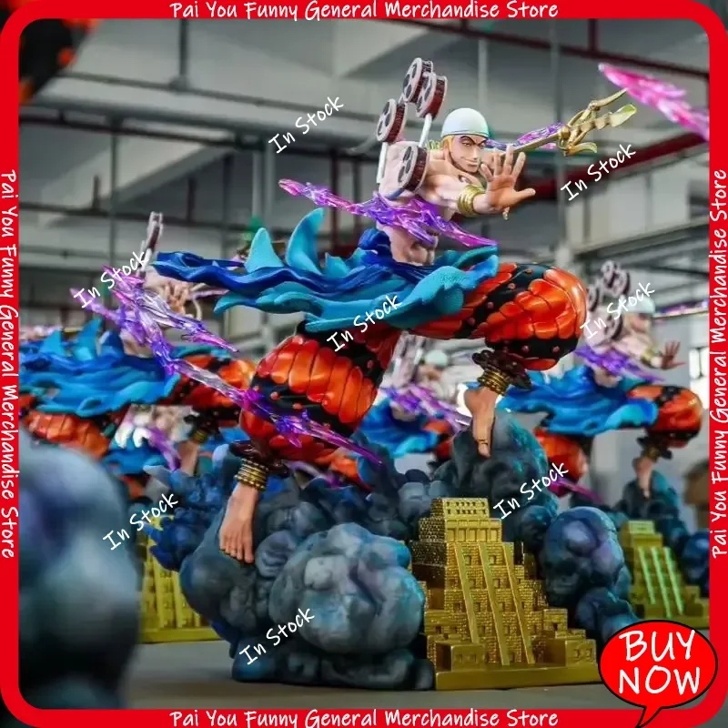 

27.5cm Large Size One Piece Enel God of Skypiea Anime Figure Special Effects Scene Base Statue PVC Collectible Model Toy Gift