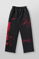 Nuevos pantalones deportivos americanos para gimnasio, fitness, correr, entrenamiento, de algodón, con estampado, de pierna ancha