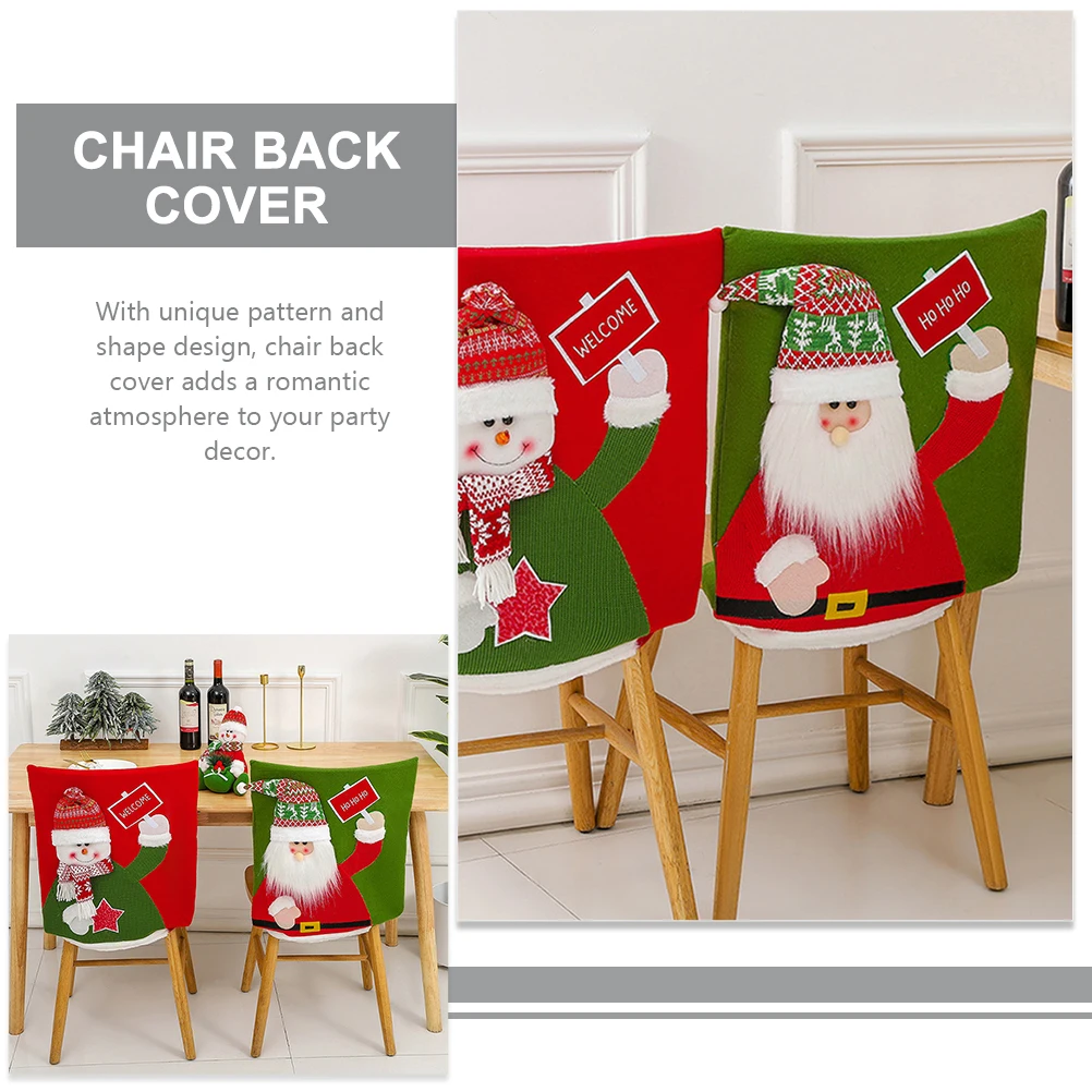 

Christmas Chair Short Dining Room Decorations Reusable Elder Decor Kitchen Party Dining Room Xmas Decorations
