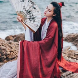 Large Size 3XL Hanfu Dress Women Chinese Traditional Hanfu Set Female Cosplay Costume Summer Hanfu Red Blue WhiteDress For Women