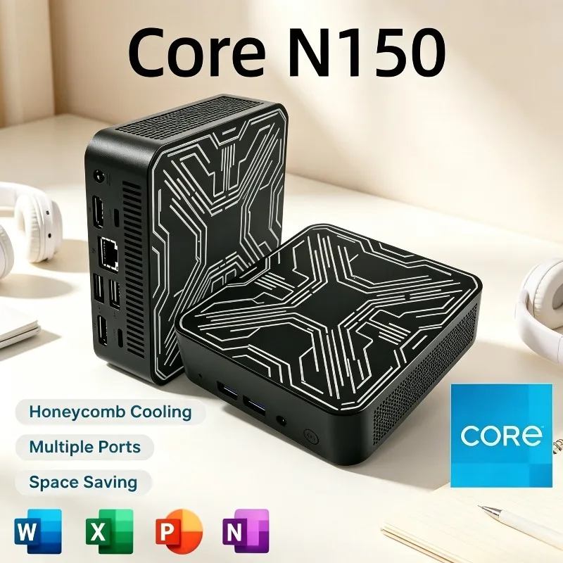 Mini PC 2026 New Intel Core N150 Portable Mini Computer 16GB RAM 512GB 1TB SSD 1000M Ethernet Gamer Gaming Desktop