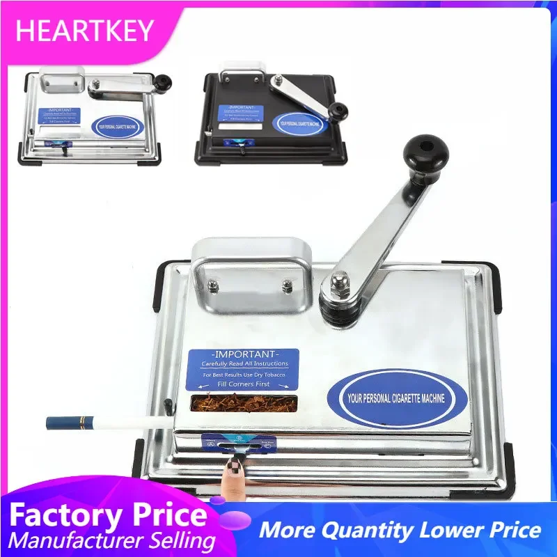 Cigarette Rolling Machine Hand-cranked Push-pull Manual Cigarette Injector Stainless Steel Tobacco Roller Maker Smoking Set