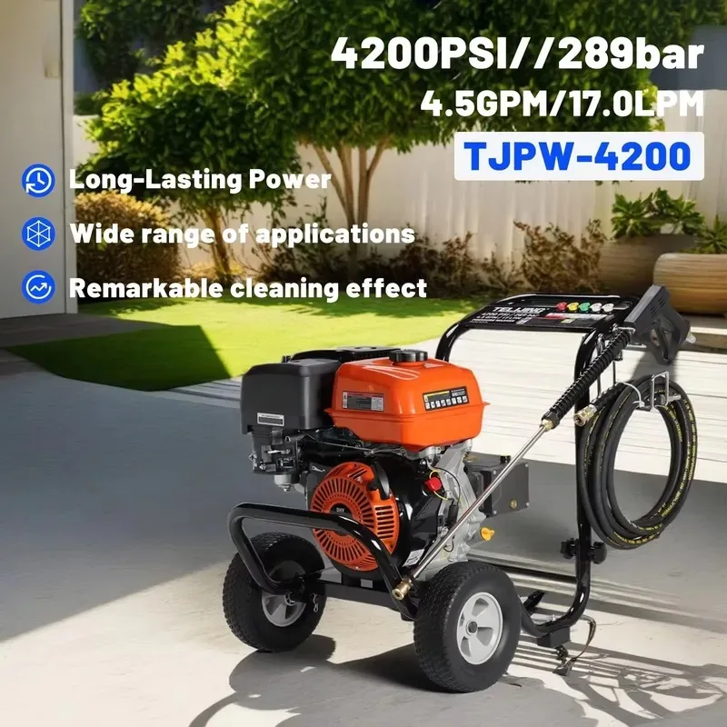 Hot Sale New High Pressure Washer Portable Car Cleaning Machine Adjustable Pressure 289bar 4200psi 14HP Air Cooled Heavy