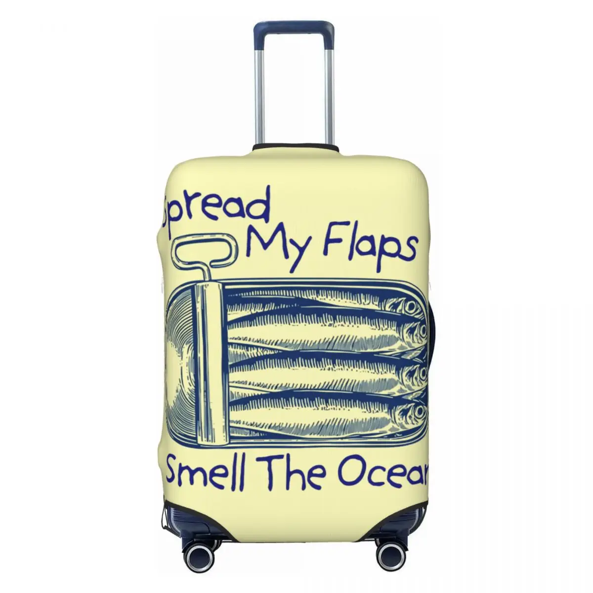 

Sardines Spread My Flaps Smell The Ocean Suitcase Cover Holiday Business Practical Luggage Case Protection