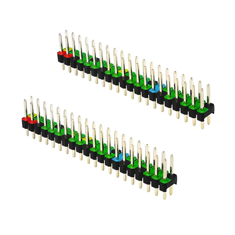 2 X 20pin Kleurrijke Gpio Header Dual Row Connector Dubbele Rij Adapter Voor Raspberry Pi Nul 2 W/w/Nul 1.3 Pcb Printplaat