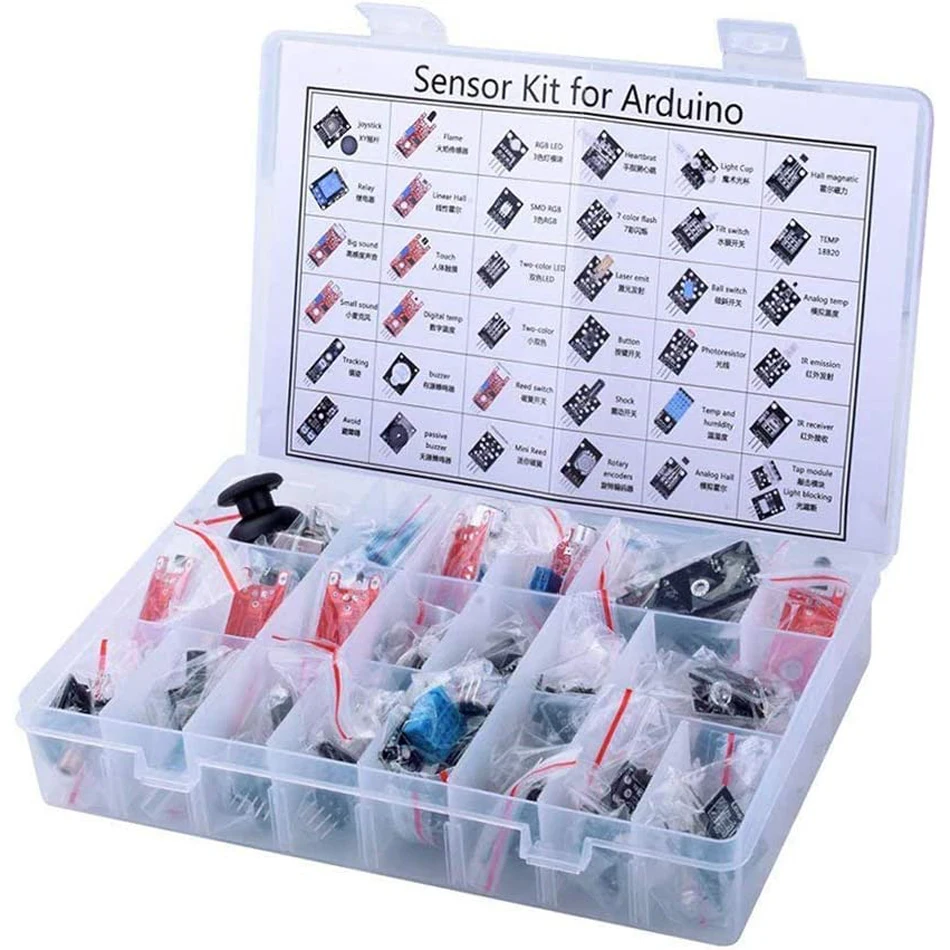 For arduino 45 in 1 Sensors Modules Starter Kit better than 37in1 sensor kit 37 in 1 Sensor Kit UNO R3 MEGA2560