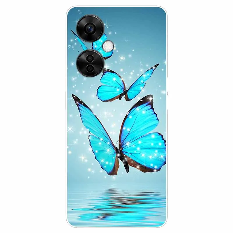 For Oneplus Nord CE3 Lite 2023 Case Flowers Soft Silicon TPU Clear Coques for One Plus Nord CE 3 Lite 5G Phone Covers Protection