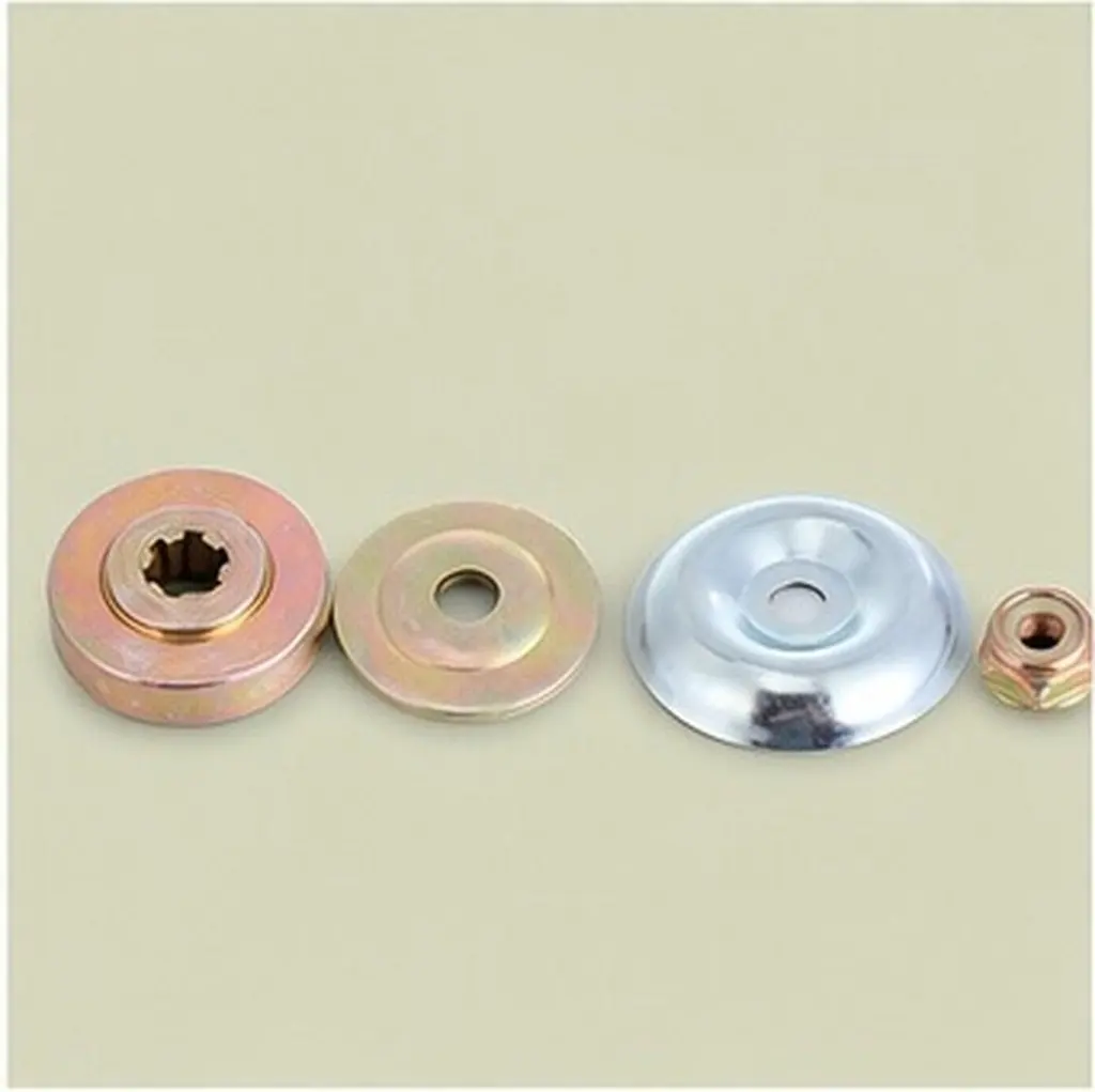 4Pcs Lawn Mower Head Cover Kit Working Head Protector Lawn Mower Parts Set Includes Pressing Plates Cover Nut Strong Reliable