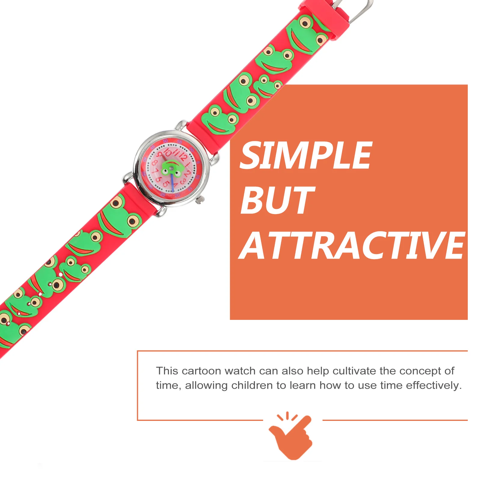 1Pcs Children's Watch Cartoon 3D Silicone Kids Wristwatch Durable Practical Accurate Outdoor Time Reading Watch