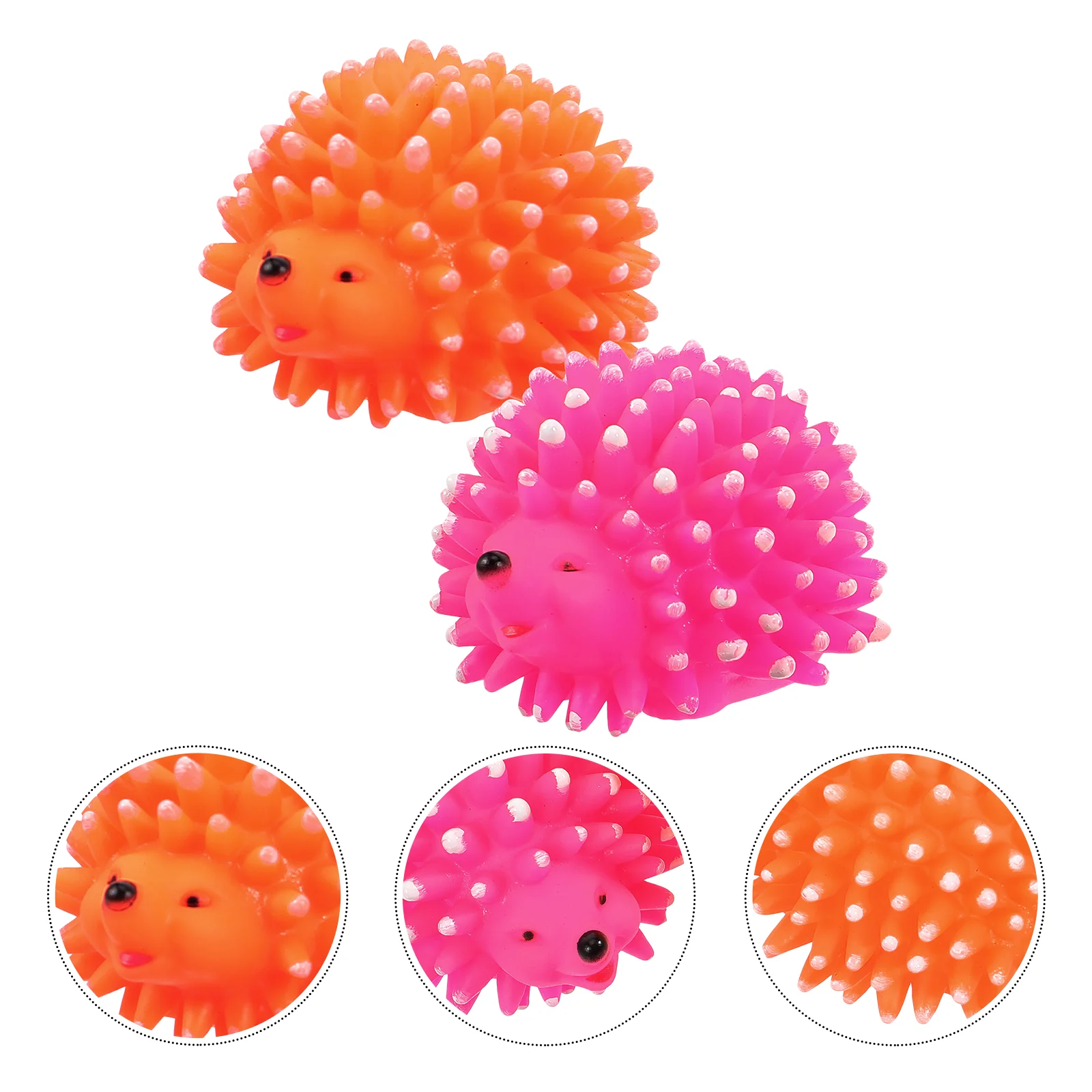 2 Pcs Pet Hedgehog Toy Puppy Toys Accessories Vocalize Dog Fetch Emulsion Cartoon Latex Teething Squeaky