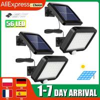 56 LED Split Solar Light Outdoor Waterproof with Motion Sensor Floodlight Remote Control 3 Modes for Patio Garage Backyard