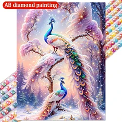 5D DIY Diamond Painting Peacock Animal Mosaic Embroidery Full Diamond Mosaic Cross Stitch Flower Home Decoration Gift Set