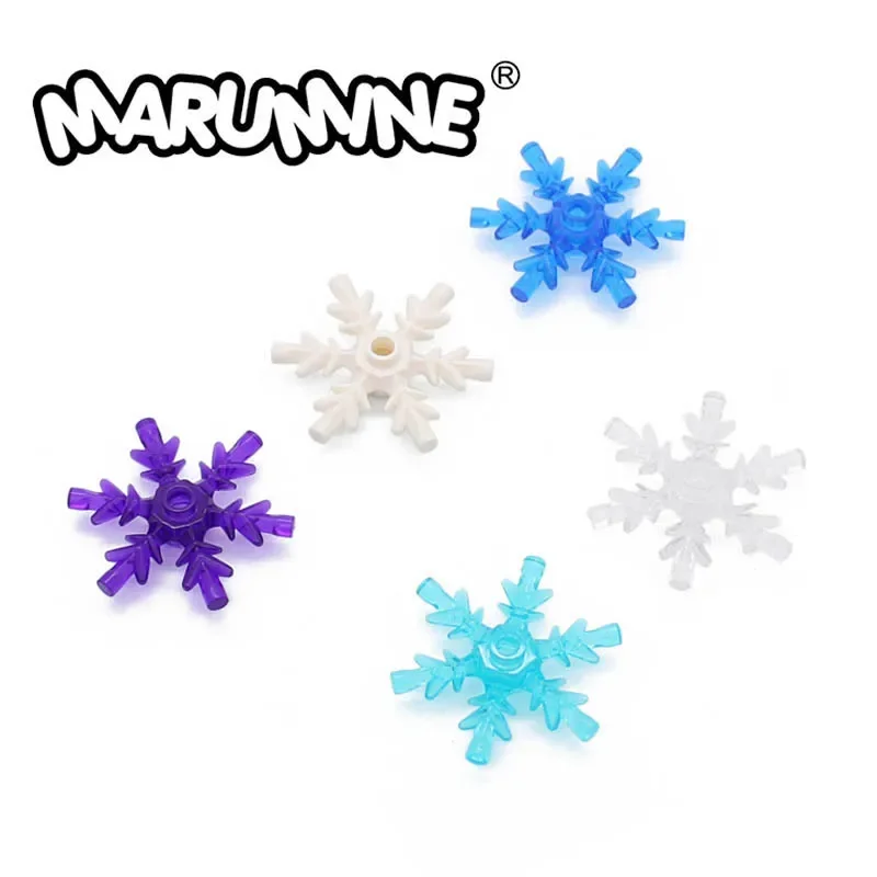 

Marumine 4x4 Belville Ice Crystal Snowflake 30PCS/Lot Compatible With 42409 MOC Building Blocks Bricks Parts DIY City Particles