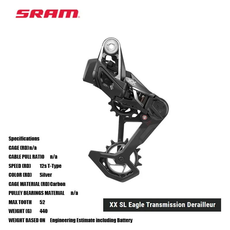 

SRAM XX SL Eagle Transmission Derailleur 12s T-Type RD-XX-SLE-B1 Hangerless MTB & Road bicycle acesssories cycling