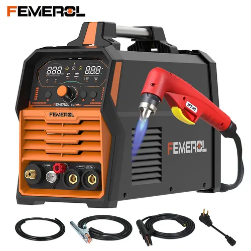 FEMEROL 2 で 1 60A プラズマカッター 110/220V 200A スティック溶接機非タッチパイロットアーク大型 LED ディスプレイ IGBT プラズマ切断機
