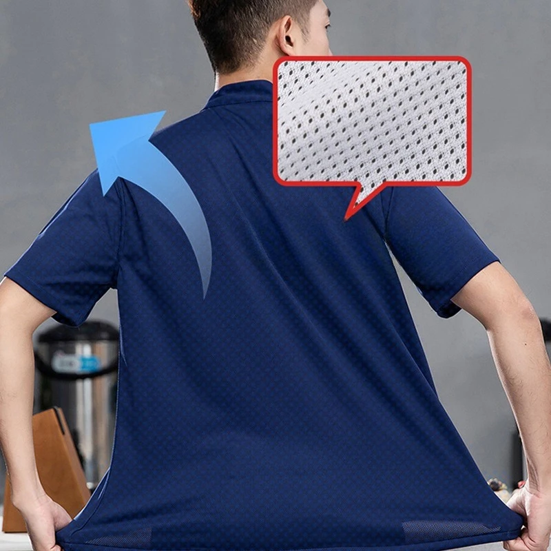 360 ° Ademend Mesh Koksjas Heren Dames Koken Shirt Met Korte Mouwen Cool Werk Tops Food Service Zwart Wit Keuken Outfit