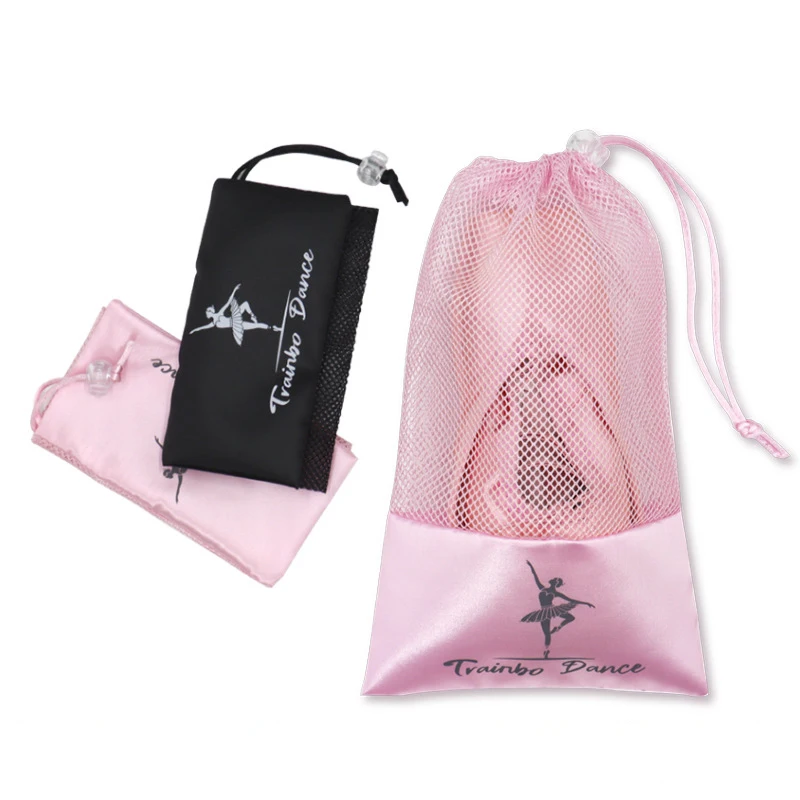 1PC Dance Shoes Storage Bag Ballet Shoes Soft Bottom Mesh Bag Handbag Bags Pouches Satin Ballet Shoe Bag Dance Shoes Pouch