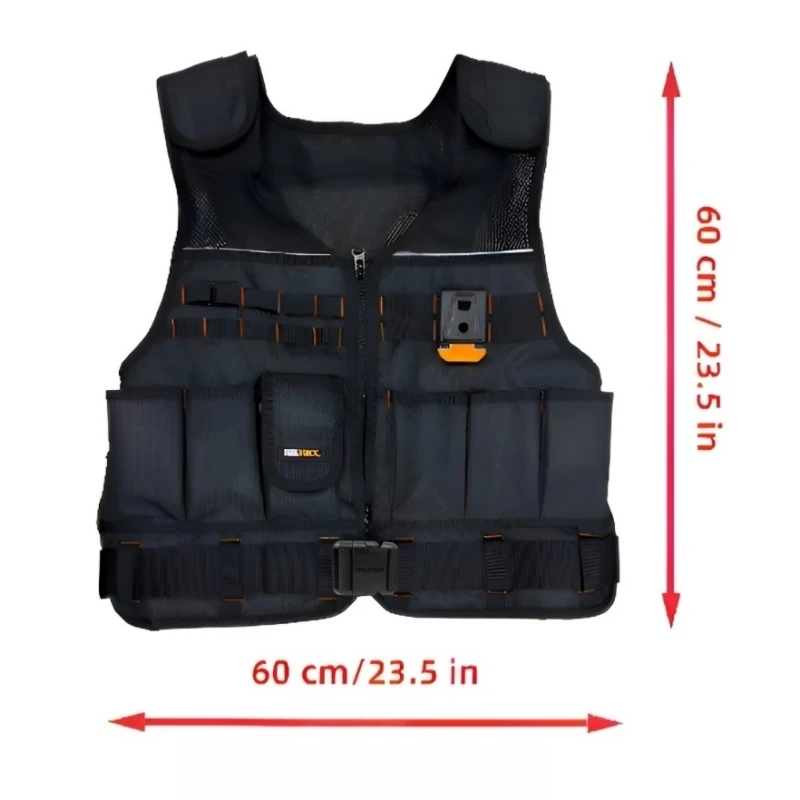 

Brand Heavy Duty Tool Vest Electricians Carpenters Multi-functional Work Jacket Multi-pocket Work Tool Vest Breathable Work Vest