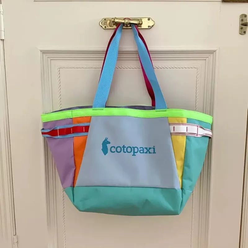 2026 حقيبة يد كبيرة ملونة جديدة 30L جيب كتف واحد الألبكة الدوبامين حقيبة يد حقيبة سفر في الهواء الطلق #2