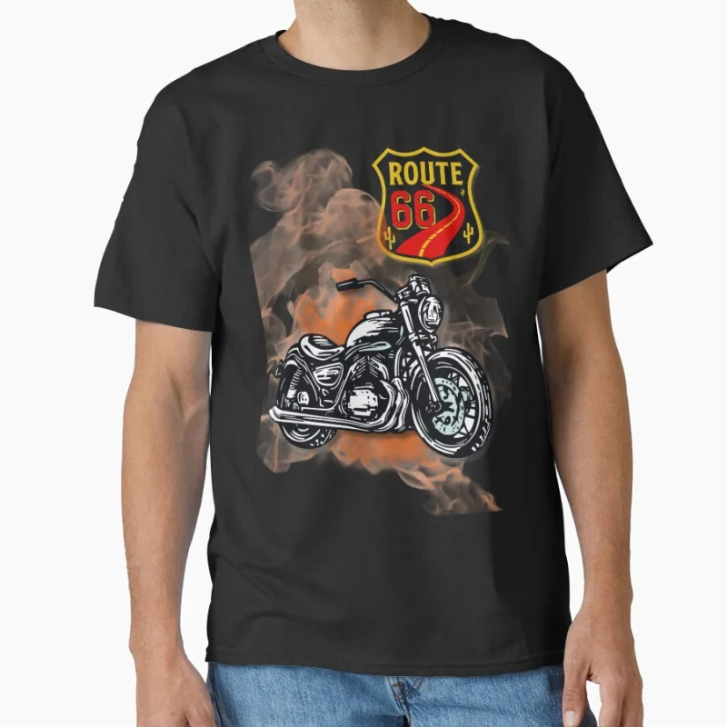 

road 66 motor Route 66 Americans highway Motorcycle Tour The Mother Road USA road trip gift T-shirt Large size Adult Tops S-6xl