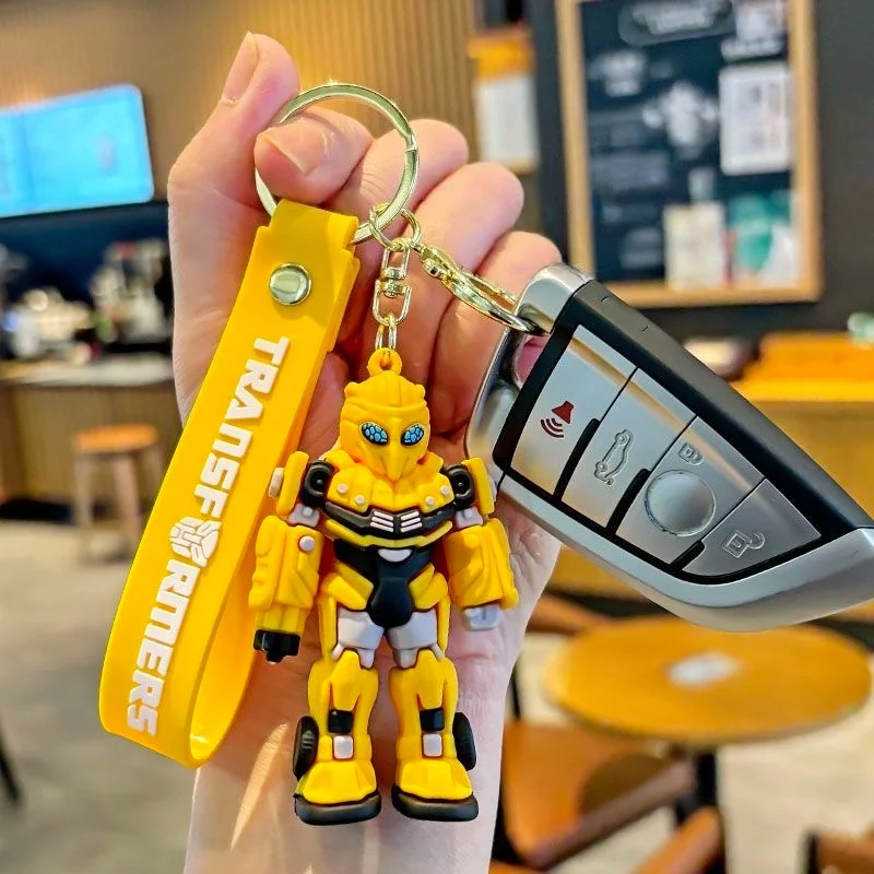 Classic Cool Transformers Model Keychain PVC Optimus Prime Bumblebee Megatron Ultra Magnus Decorations Dolls Gifts