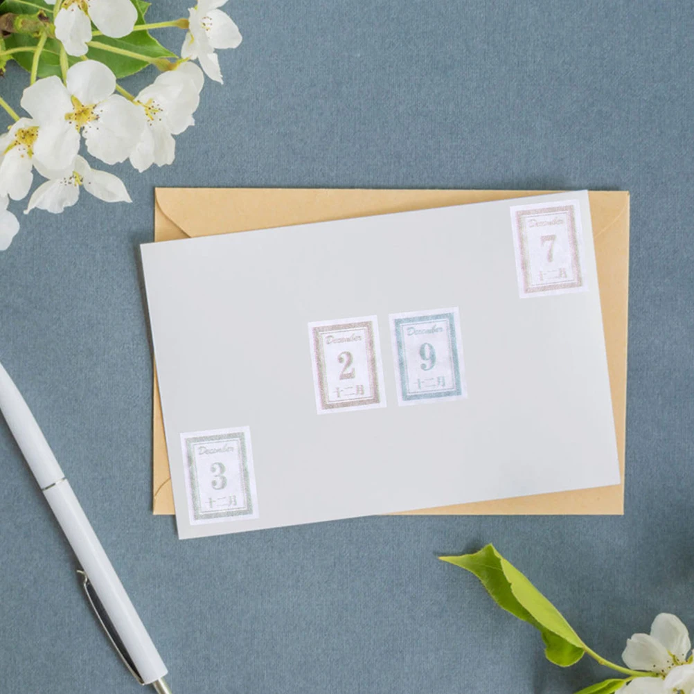 

24 pcs Planner Stickers Notebook Tabs Labels Backgrounds Adhesive Date Monthly Travel Date Stickers For Planners Scrapbook