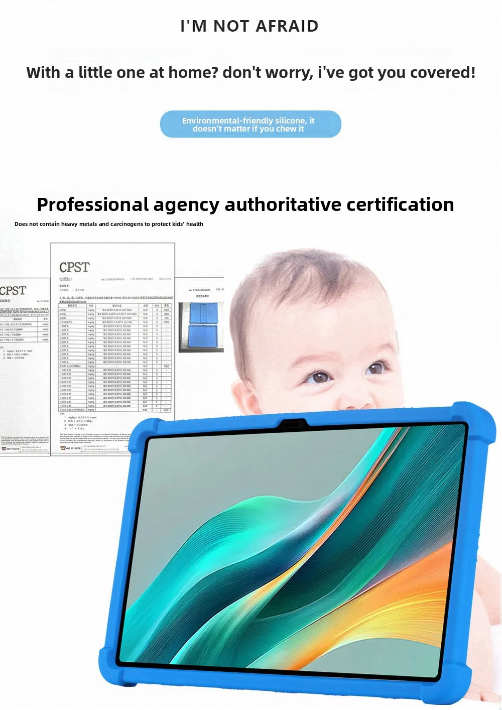 Silikonhülle für DOOGEE T36 12 Zoll Tablet Stoßfeste Schutzhülle mit Ständer TPU Vollständiger Fallschutz – Detail 4