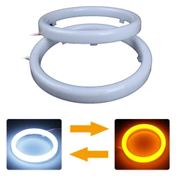 Anillo Halo de Ojos de Ángel para coche, luces LED de 7 colores 60/70/80/90/95/100/110/120MM, impermeable, CC de 12V, 2 piezas