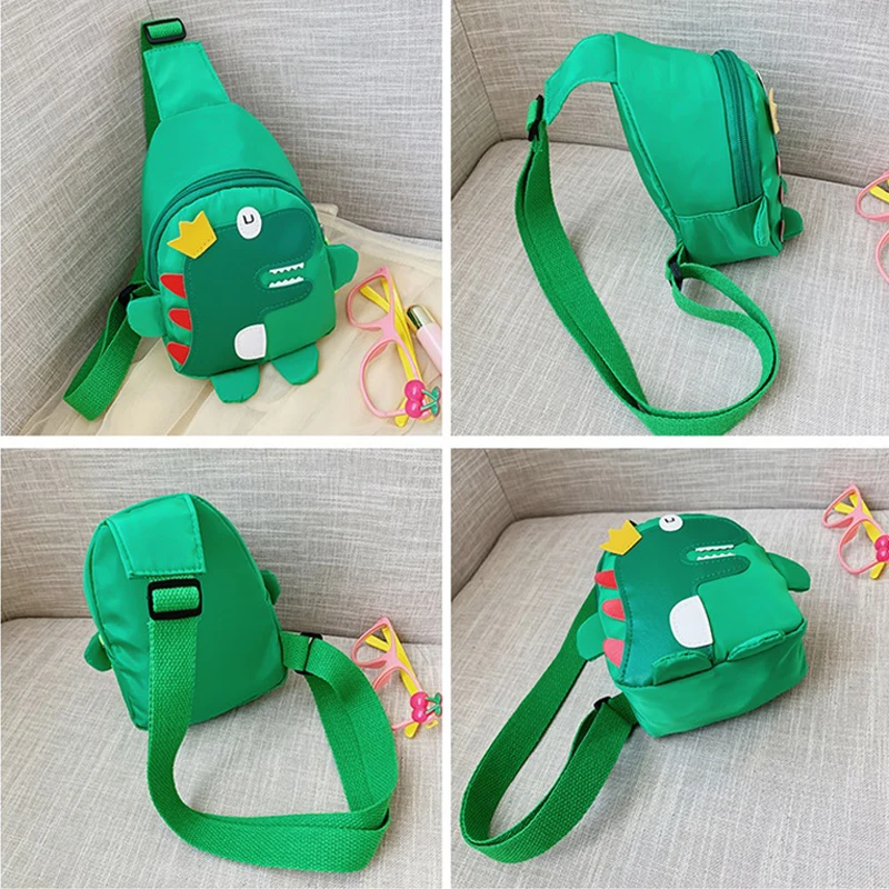 Children's Dinosaur Chest Bag Cute Cartoon Dinosaur Chest Bag Crossbody Bags Kids Mini Kawaii Shoulder Bag Birthday Party Gift