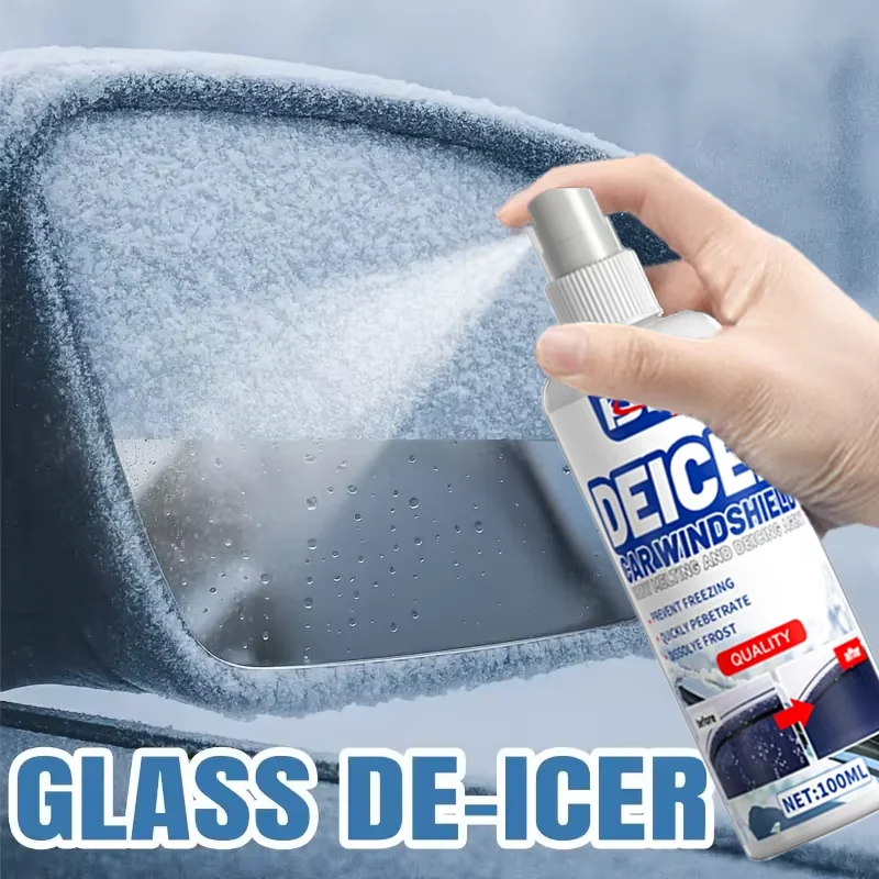 بخاخ صهر ثلج السيارة 100 مل - ذوبان فوري، مناسب لجميع الأحوال الجوية، مزيل صقيع الزجاج الأمامي الفعال، مانع الصقيع لإزالة الثلوج السريع #4