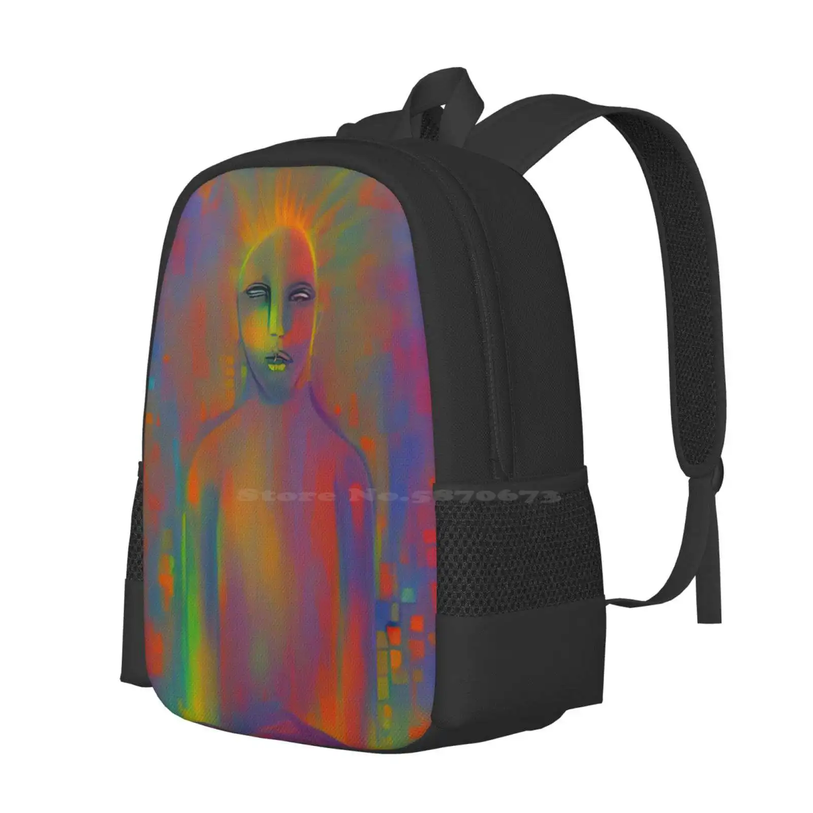 The Beauty Within Hot Sale Backpack Fashion Bags Crown Person Colorful Twinkling Warm Colors Cool Colors