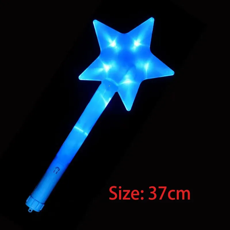 1pc Bastão de Luz Brilhante para Crianças, Varinha Luminosa Azul, Bastão Fluorescente para Festas, Natal e Halloween