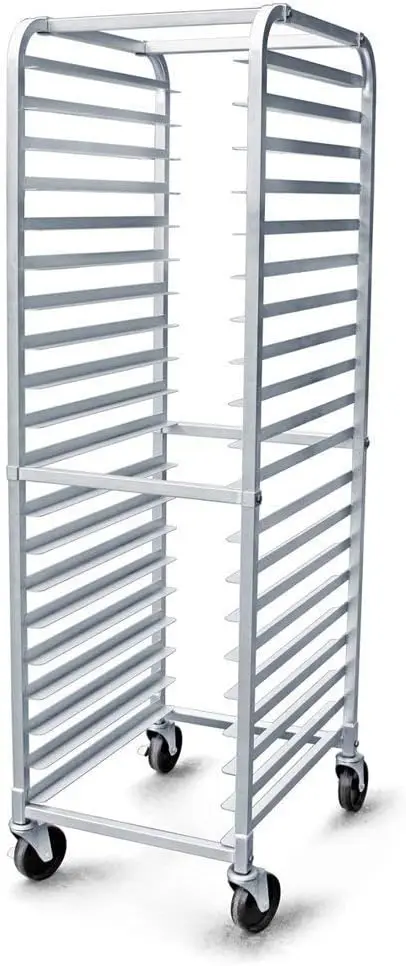 Commercial-Grade Aluminum 20-Tier Sheet Pan/Bun Pan Rack  26