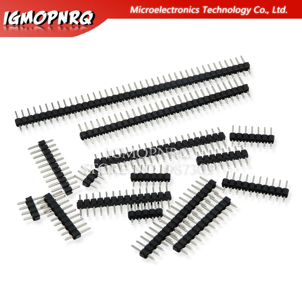 10PCS 2.0MM Single Row Straight Male PIN HEADER 2MM 1X2/3/4/5/6/7/40 PIN Strip Connector Socket 8p/10p/15p/40p