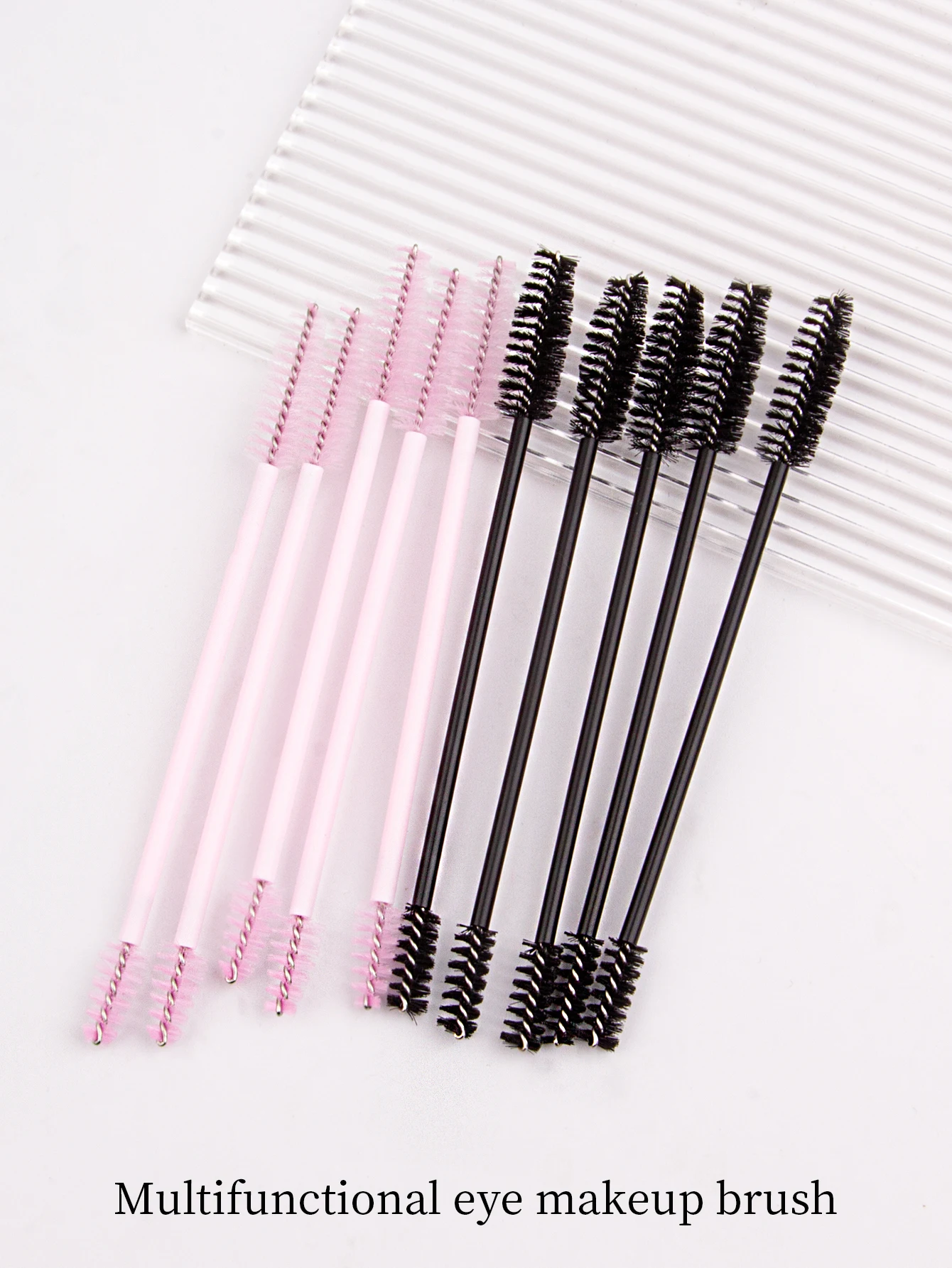 Double headed eyelash brush makeup brush eyebrow comb spiral brush eyebrow brush eyelash comb beauty tool can be bent