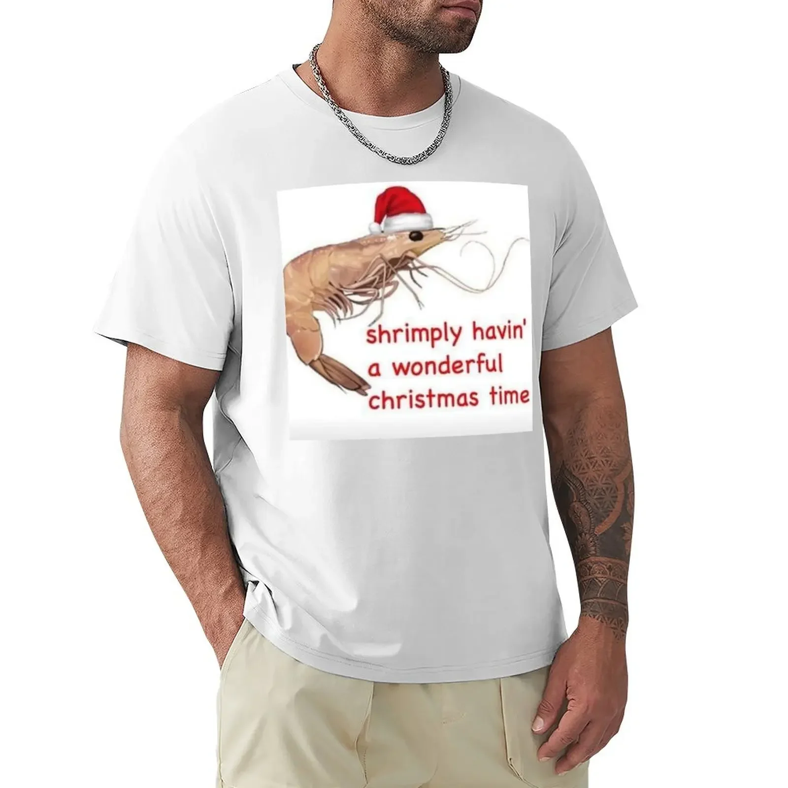 

Shrimply Cmas T-Shirt anime tshirt blacks mens plain t shirts