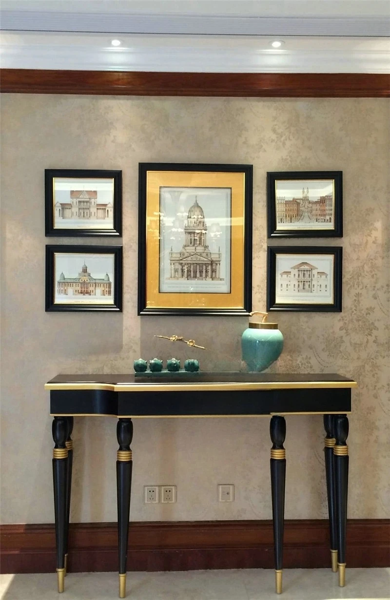 ML Entrance table Super narrow solid wood against the wall Semi-round table  entrance table